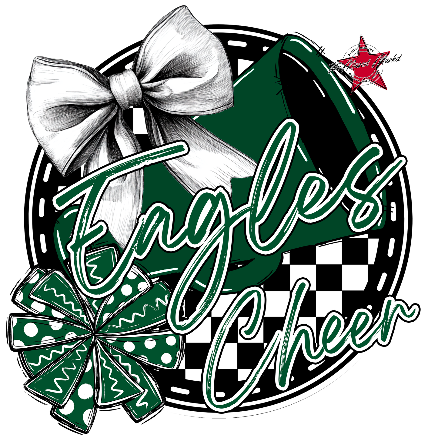 Eagles Circle Cheer Design-Green