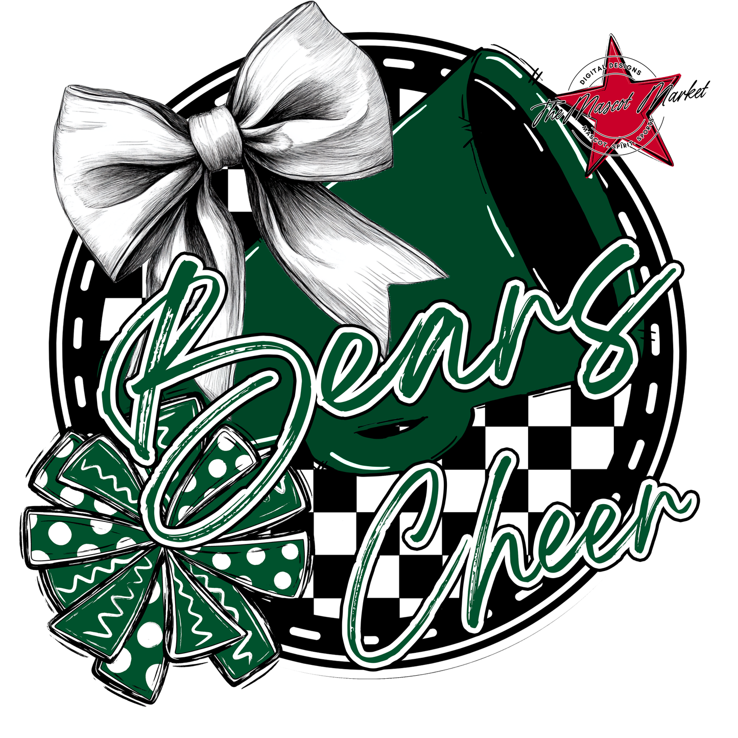 Bears Circle Cheer Design-Green