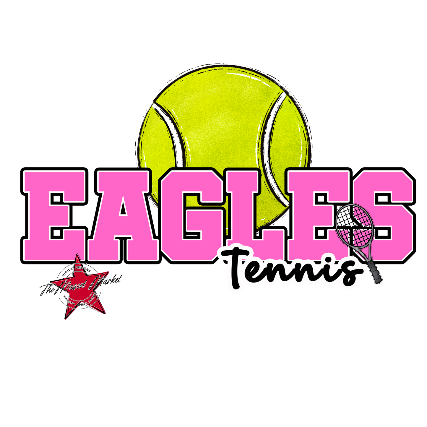 Eagles Varsity Tennis Design-Baby Pink