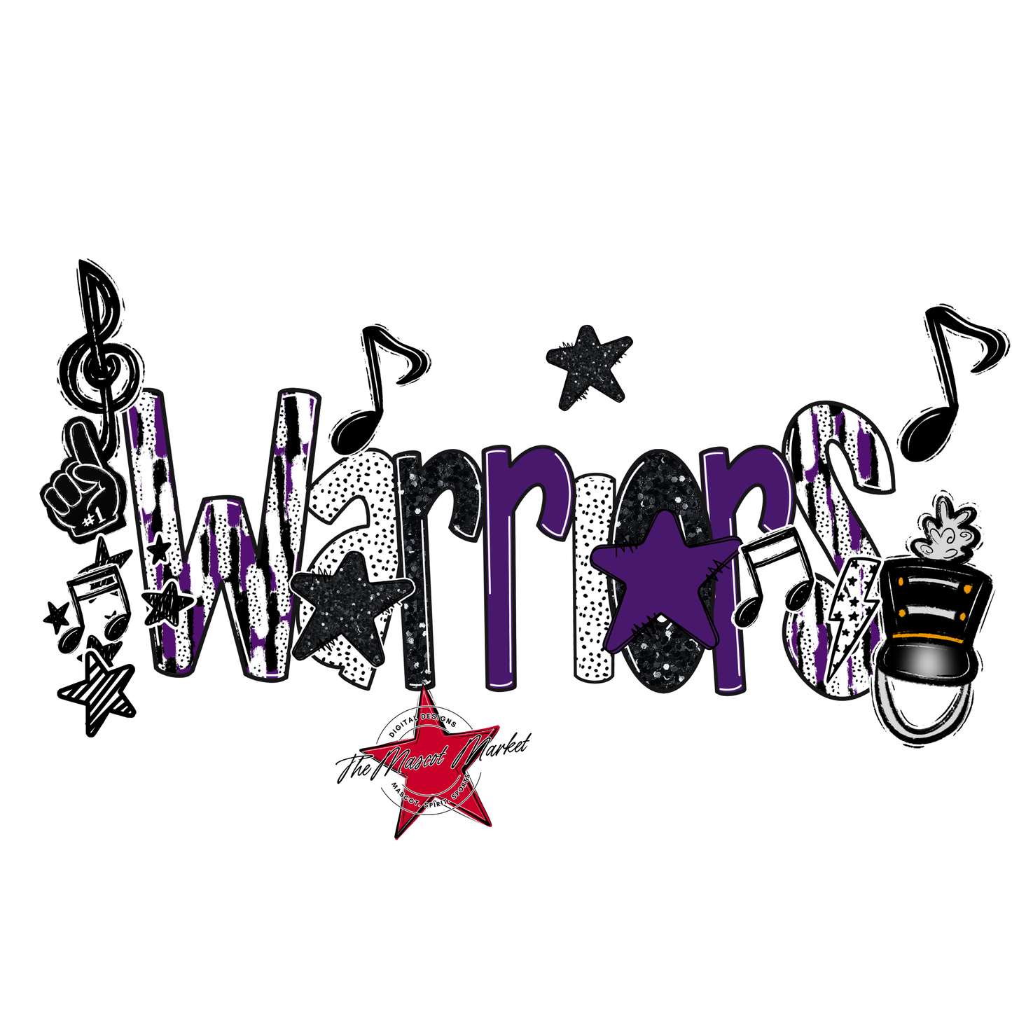 Warriors Band Scrape-Purple