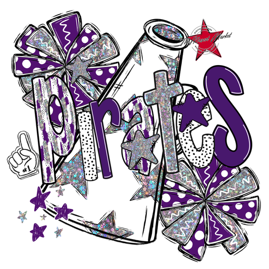 Pirates Cheer Megaphone Scrape-Purple