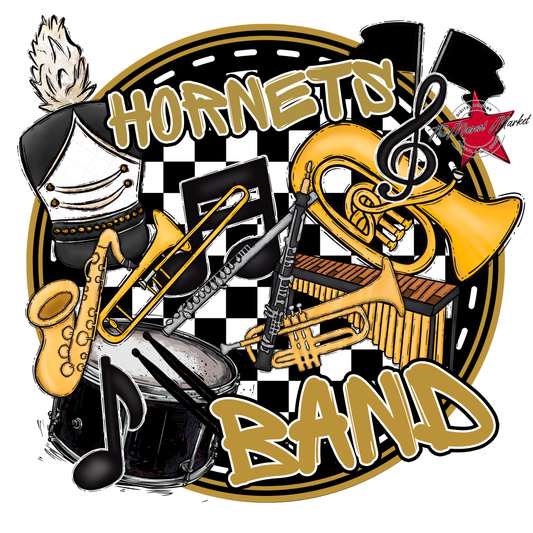 Hornets Circle Band Design-Gold
