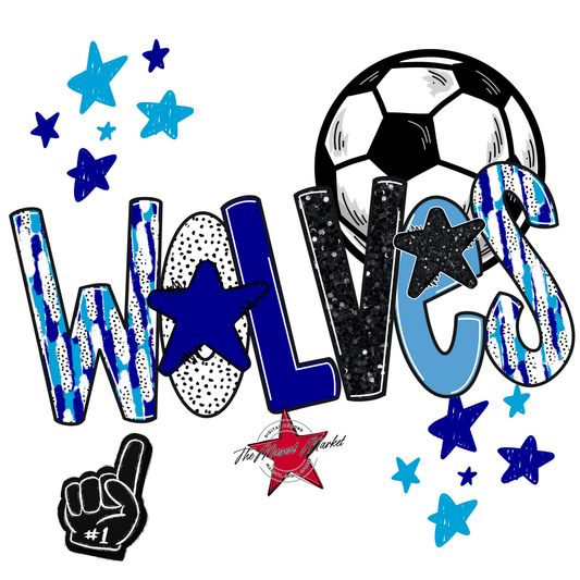 Wolves Soccer Scrape-Blue-Carolina Blue