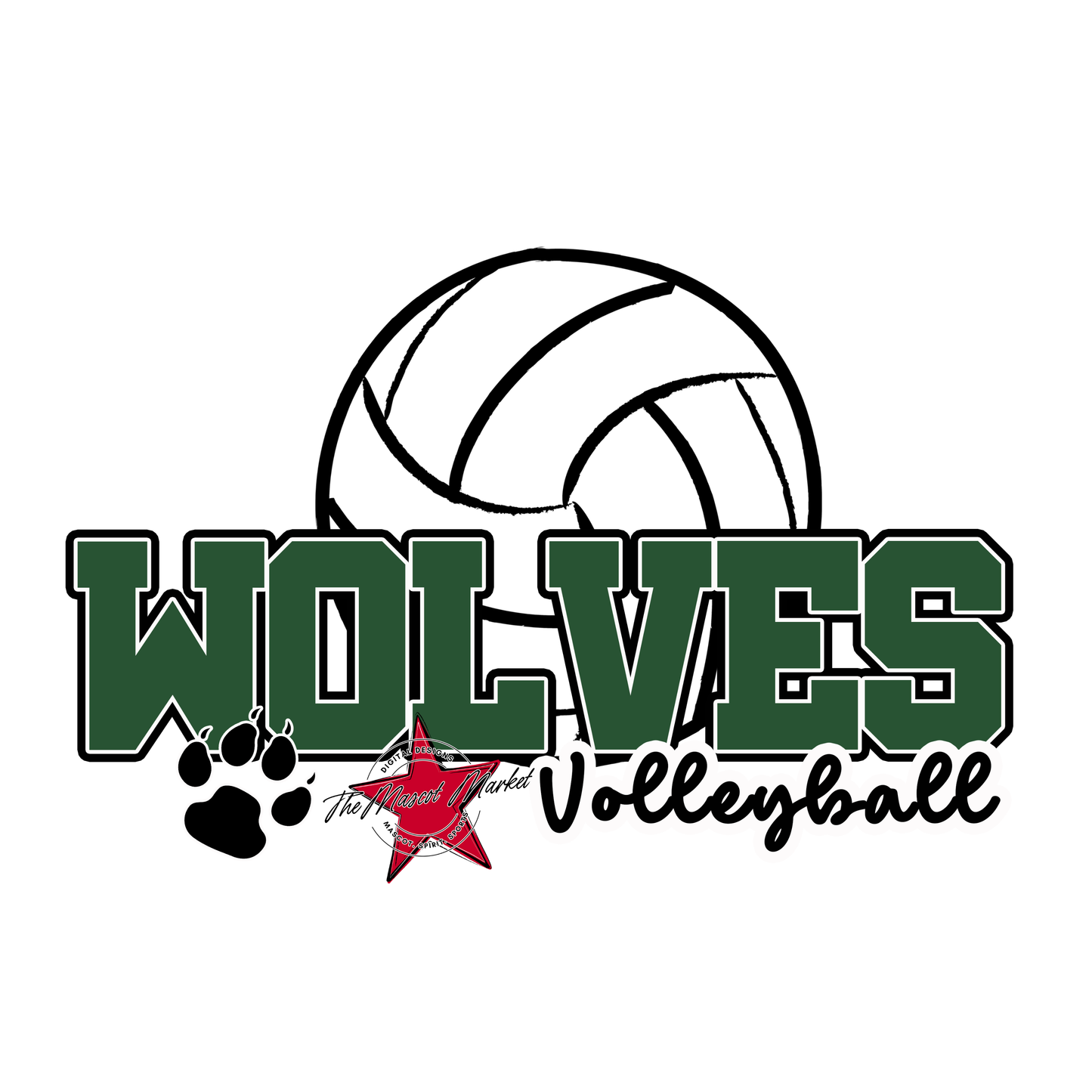 Wolves Varsity Volleyball-Green