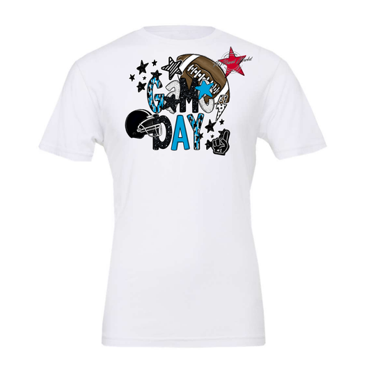 Football Game Day Scrape-Carolina Blue
