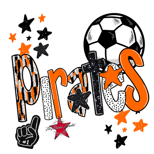 Pirates Soccer Scrape-Orange