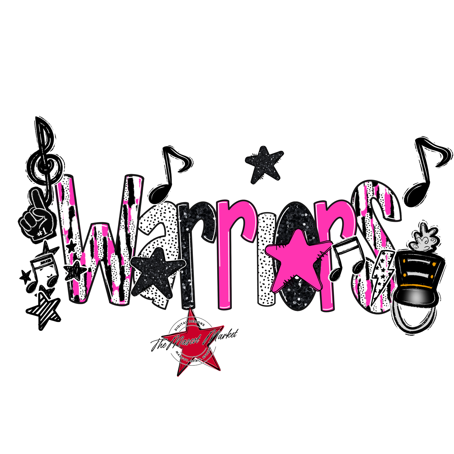 Warriors Band Scrape-Pink