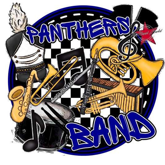 Panthers Circle Band Design-Blue