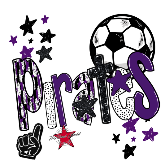 Pirates Soccer Scrape-Purple