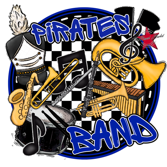Pirates Circle Band Design-Royal Blue