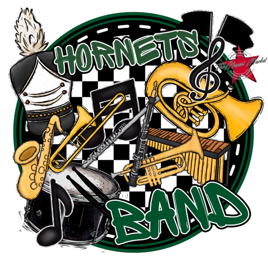 Hornets Circle Band Design-Green