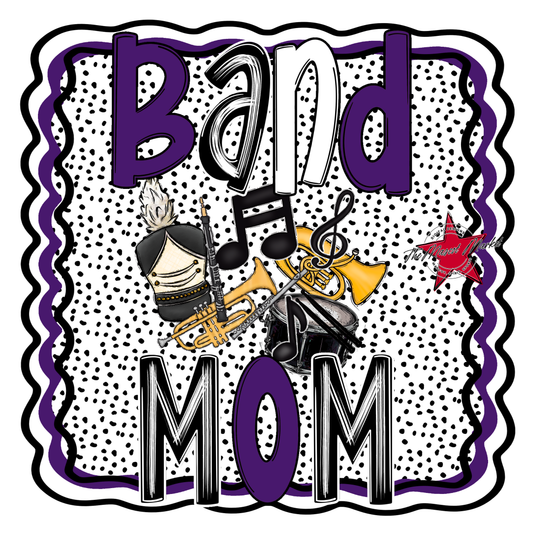 Band Mom Dot Design-Purple