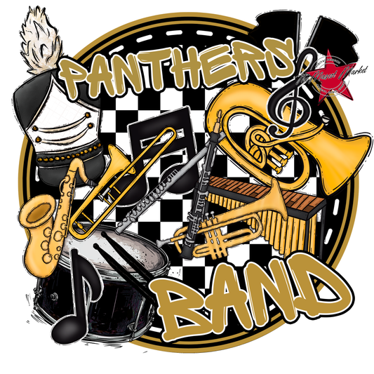 Panthers Circle Band Design-Gold