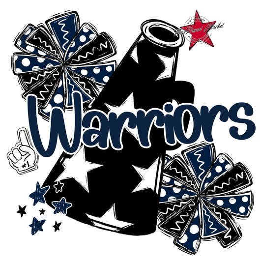 Warriors Alpha Megaphone Design-Navy