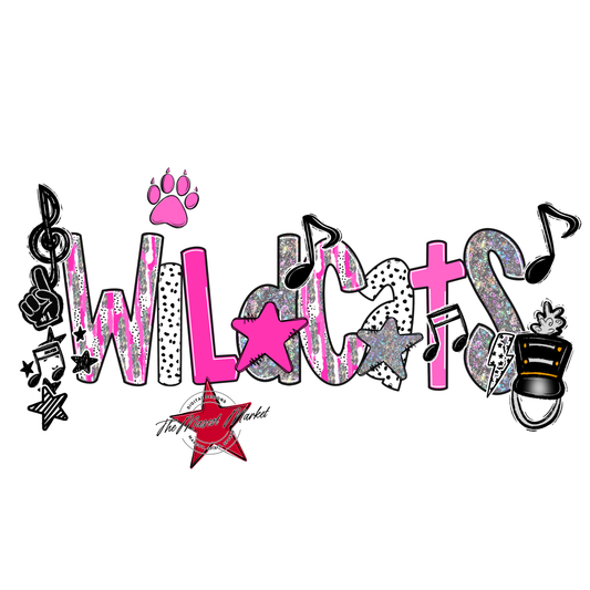 Wildcats Band Scrape-Pink