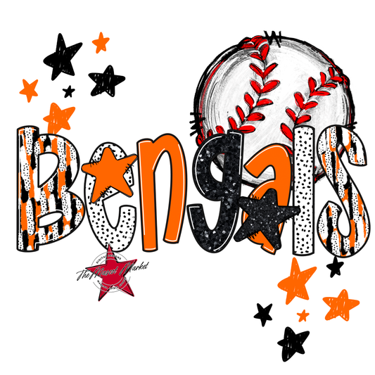 Bengals Baseball Scrape-Orange