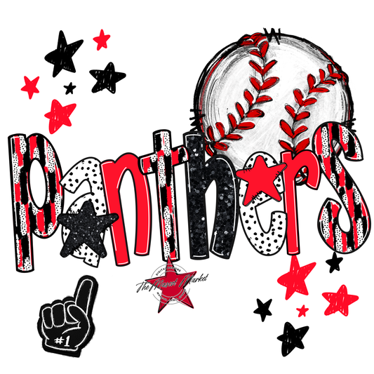 Panthers Baseball Scrape-Red