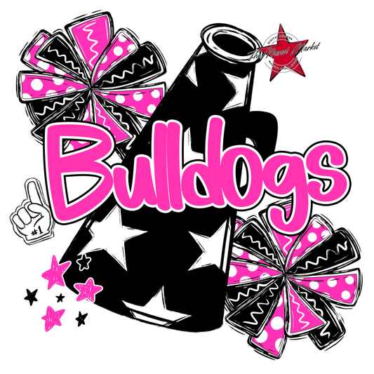 Bulldogs Alpha Megaphone Design-Pink
