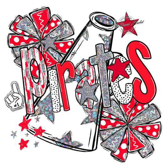 Pirates Cheer Megaphone Scrape-Red