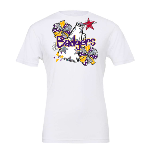 Badgers Alpha Cheer Megaphone-Purple-Yellow