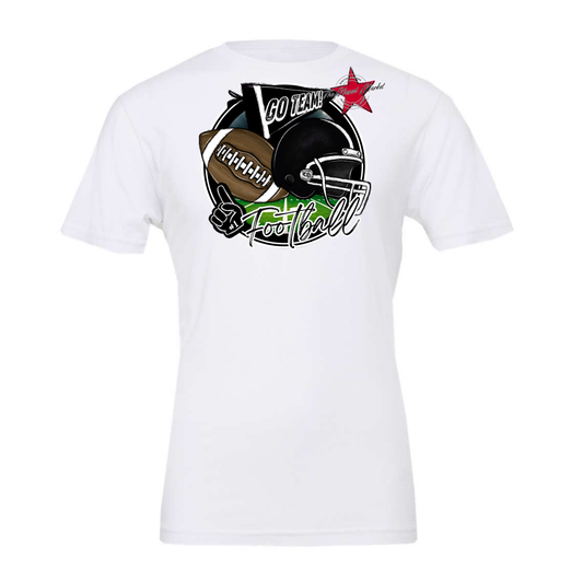 Football Circle Design-Black & White