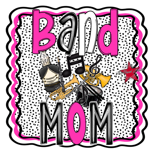 Band Mom Dot Design-Pink