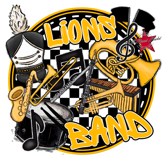 Lions Circle Band Design-Yellow