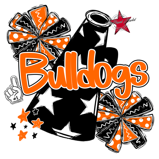 Bulldogs Alpha Megaphone Design-Orange
