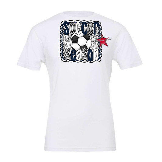 It's Soccer Season Dot Design-Navy