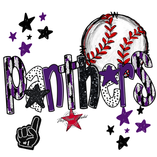 Panthers Baseball Scrape-Purple