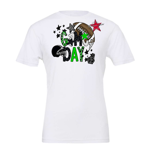 Football Game Day Scrape-Bright Green