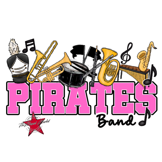 Pirates Varsity Band-Baby Pink
