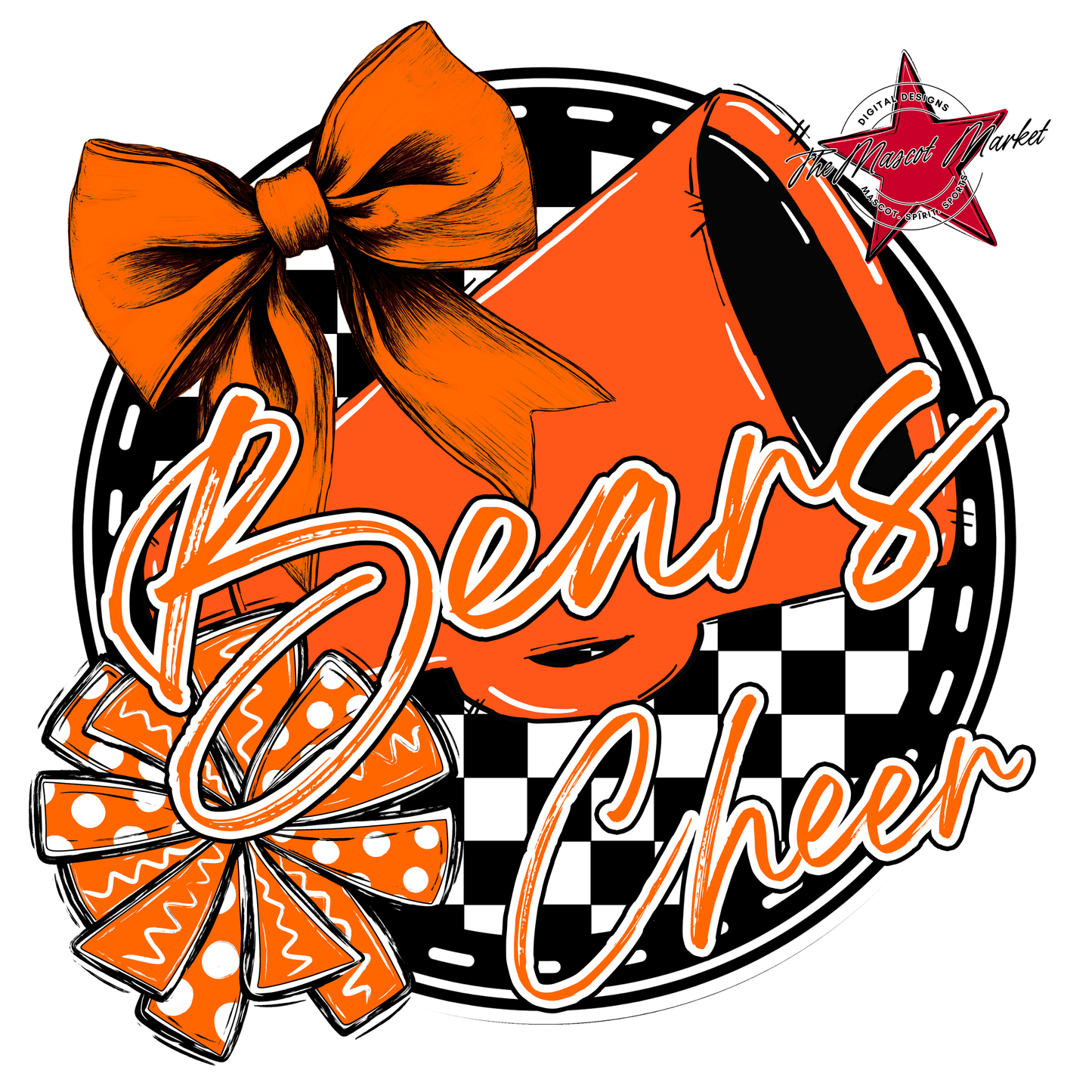 Bears Circle Cheer Design-Orange