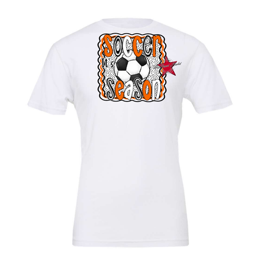 It's Soccer Season Dot Design-Orange