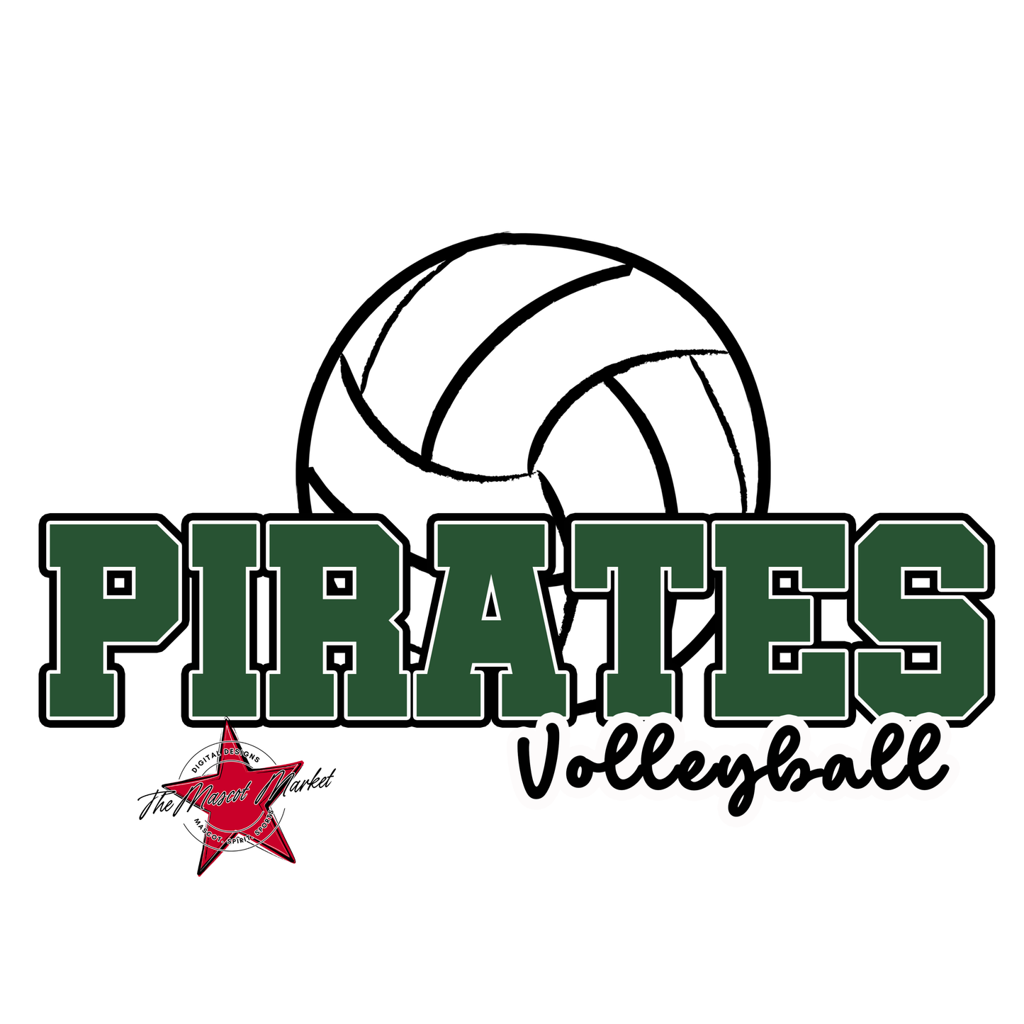 Pirates Varsity Volleyball-Green