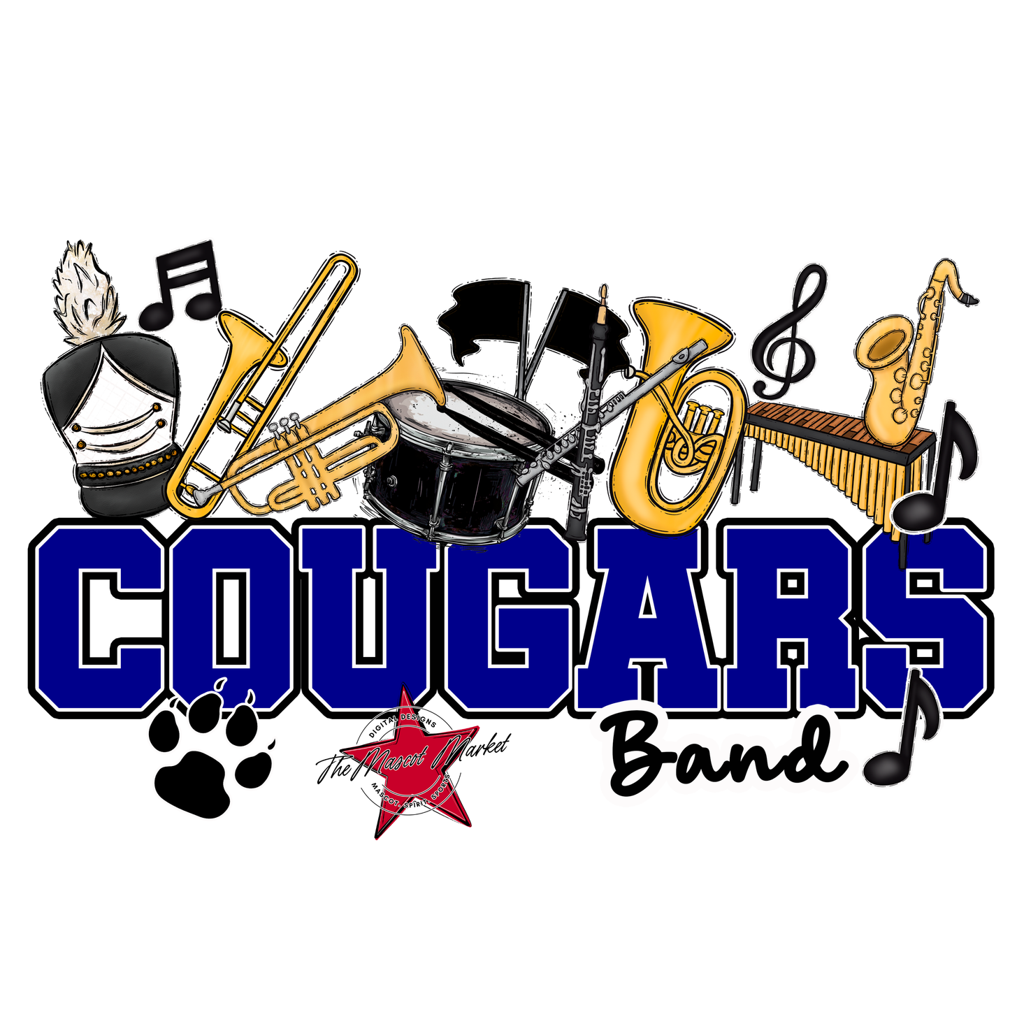 Cougars Varsity Band-Blue