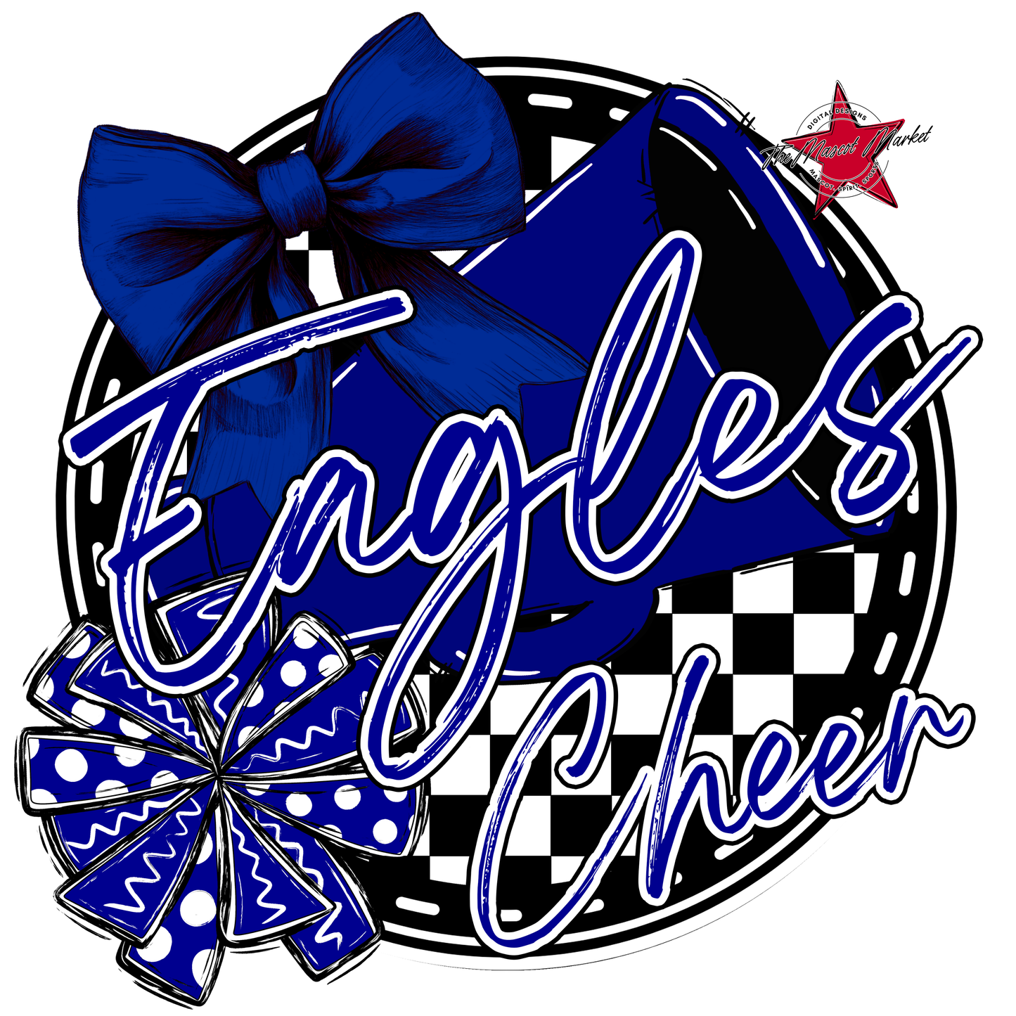 Eagles Circle Cheer Design-Blue