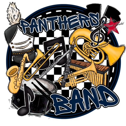 Panthers Circle Band Design-Navy