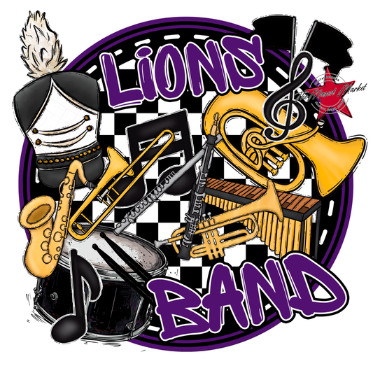 Lions Circle Band Design-Purple