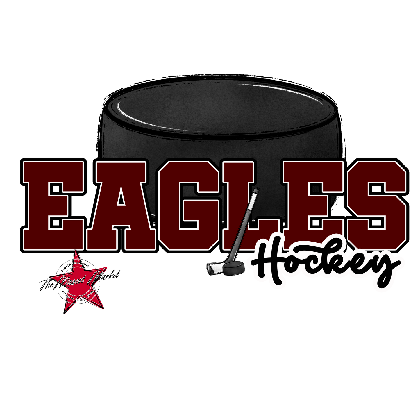 Eagles Varsity Hockey Design-Maroon