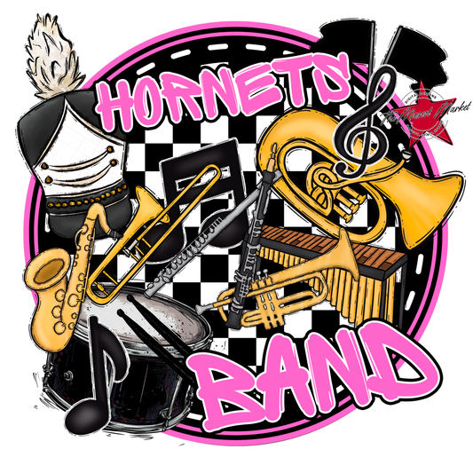 Hornets Circle Band Design-Baby Pink