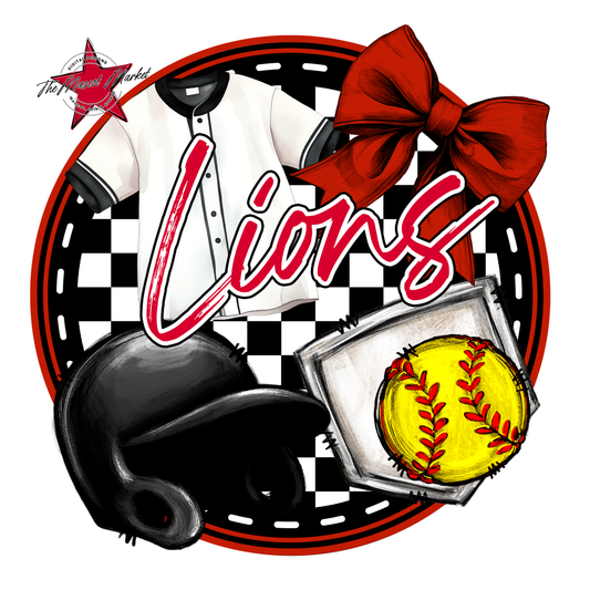 Lions Circle Softball Design-Red