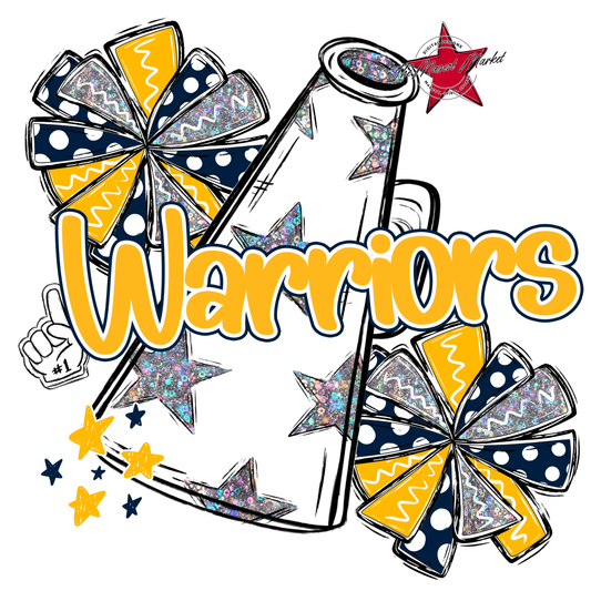 Warriors Alpha Megaphone Design-Navy-Yellow