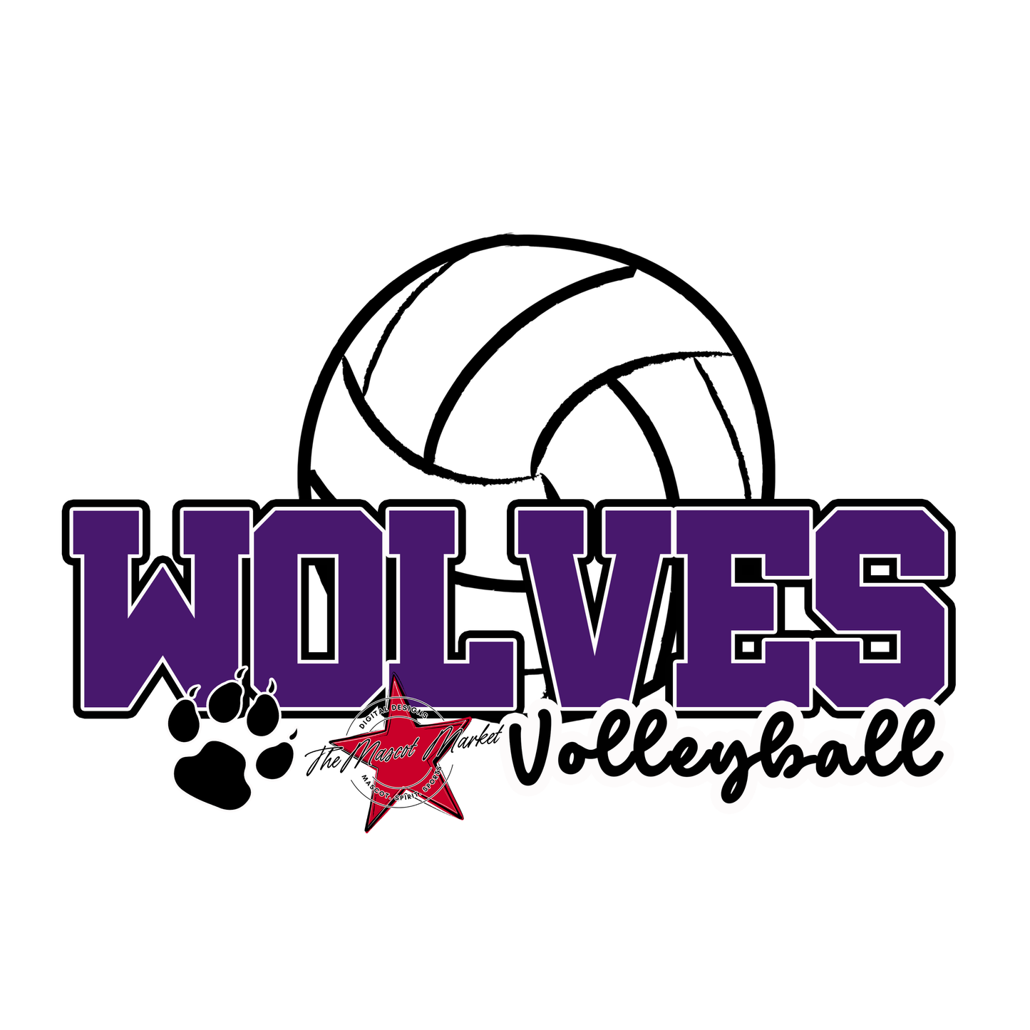 Wolves Varsity Volleyball-Purple