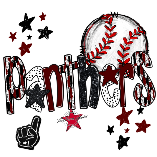 Panthers Baseball Scrape-Maroon