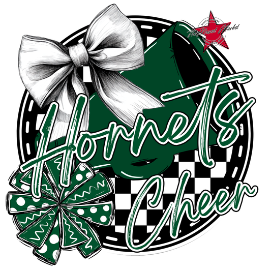 Hornets Circle Cheer Design-Green