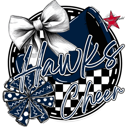 Hawks Circle Cheer Design-Navy