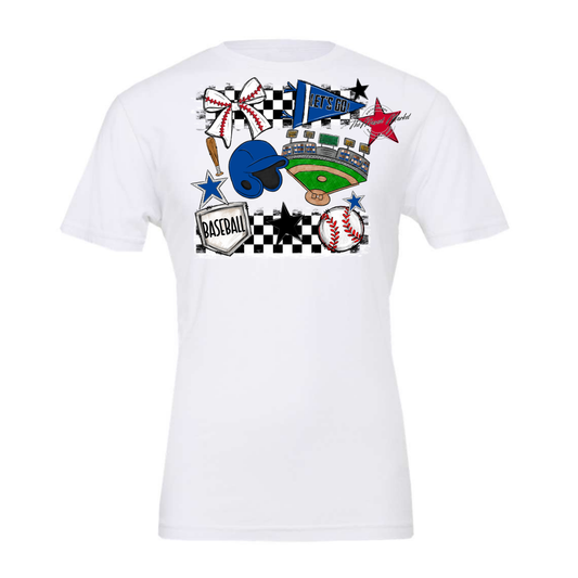 Baseball Checkers Spirit Design-Off Blue2