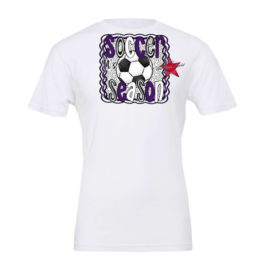 It's Soccer Season Dot Design-Purple