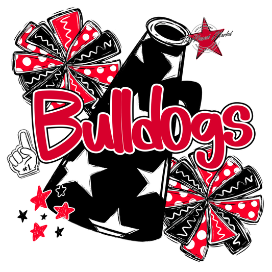 Bulldogs Alpha Megaphone Design-Red